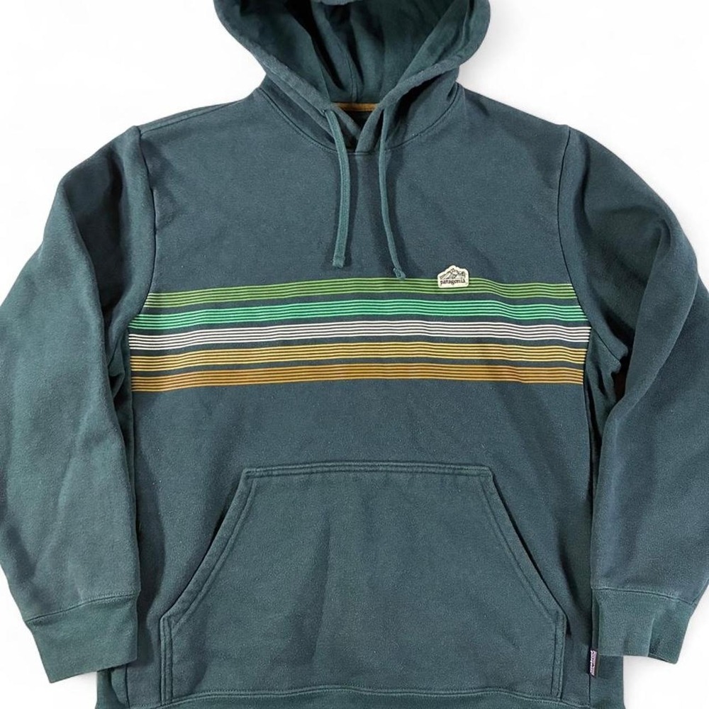 Patagonia Line Logo Ridge Stripe Uprisal Hoodie. Regular fit. Mens Medium